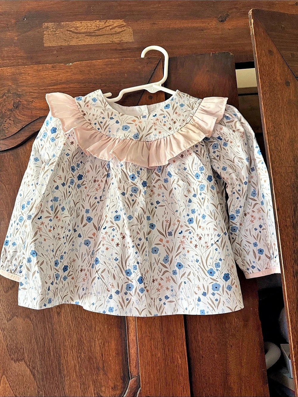 Anvy Kids Girls Floral Ruffle Blouse or dress 24M Like New